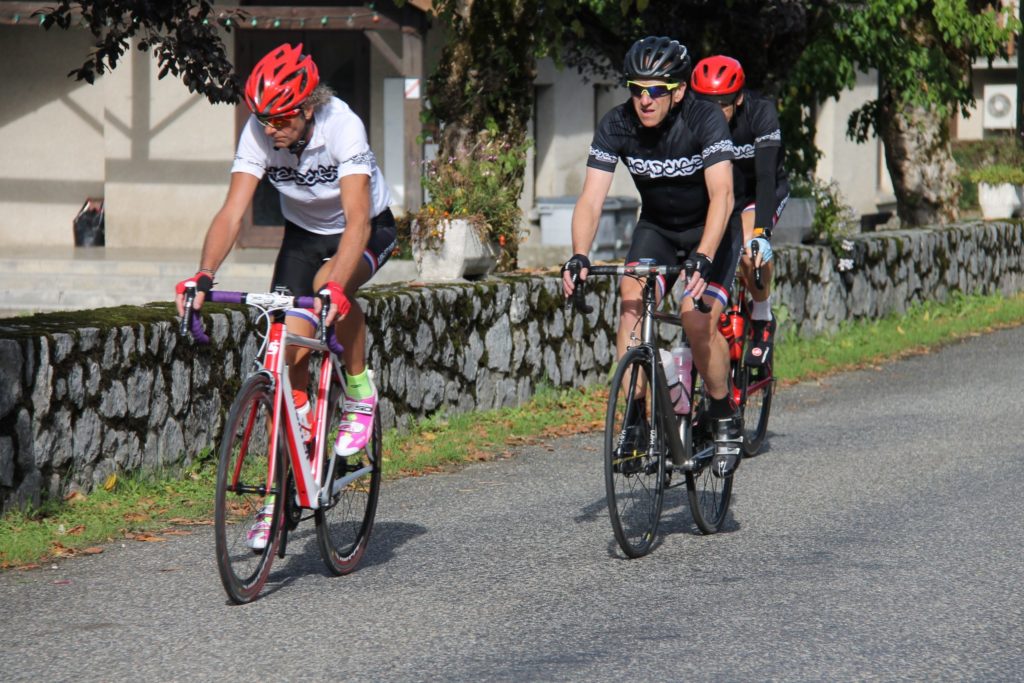 Men cycling in the Pyrenees