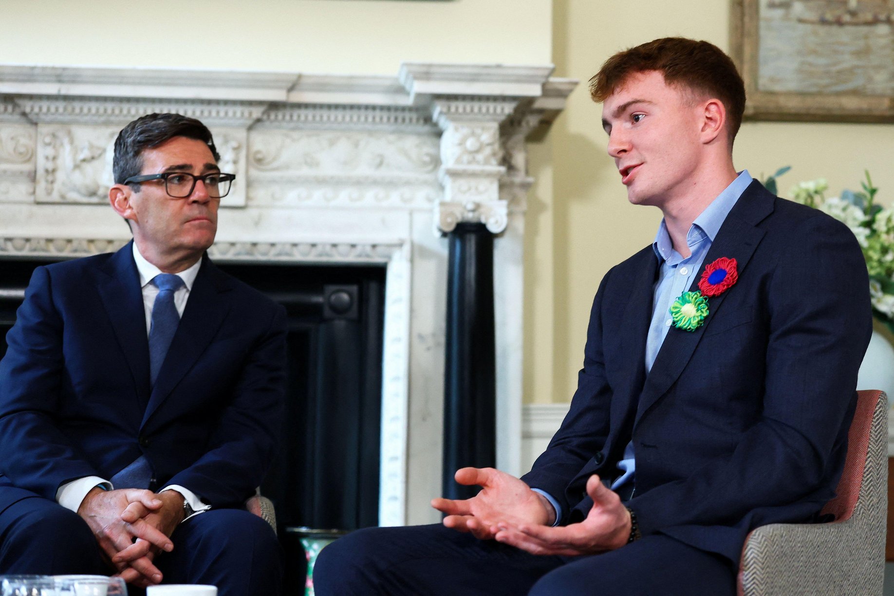 Andy Burnham meet Archie Goodwin Headcase Cancer Trust